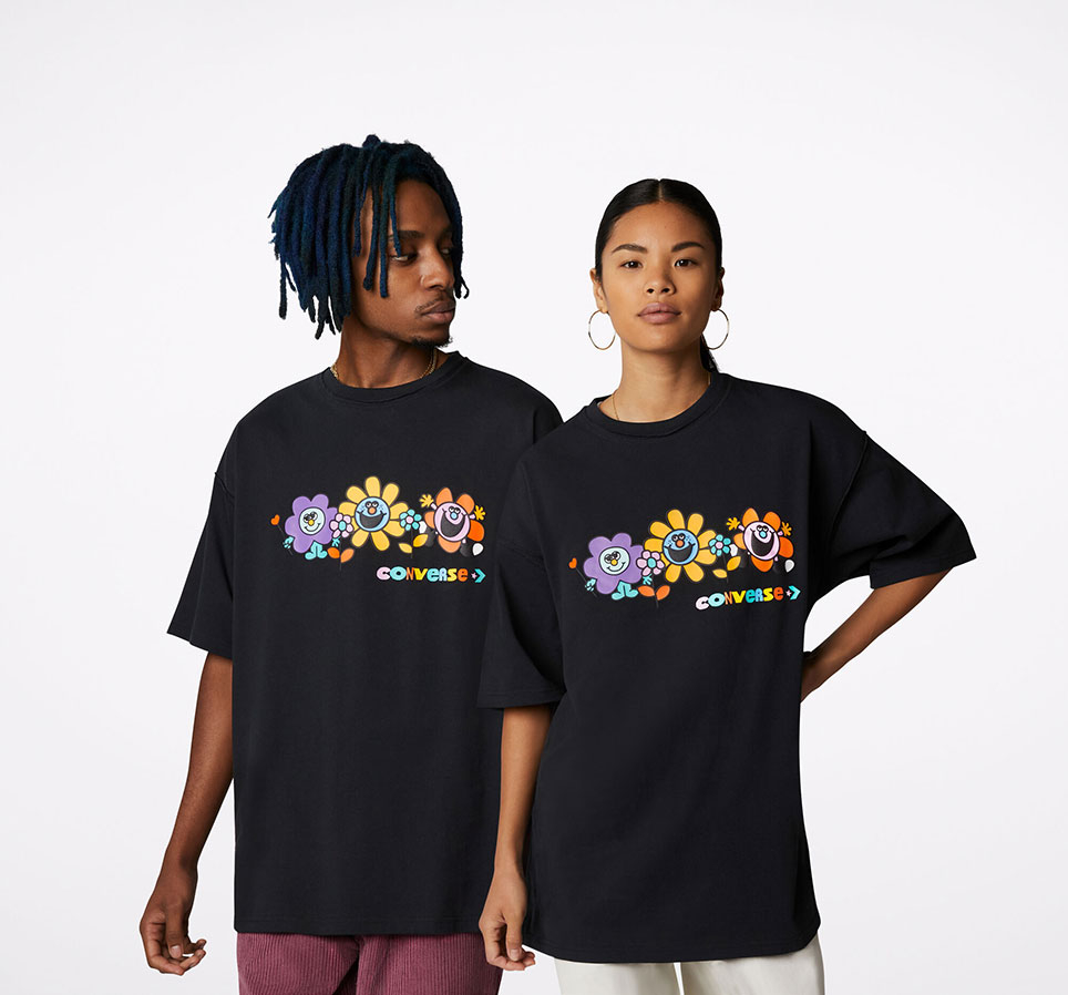 Stay Smiling Boxy Fit Graphic Tee