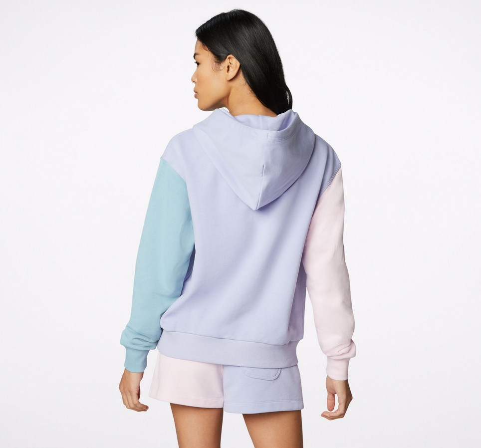 Colorblocked French Terry Pullover Hoodie