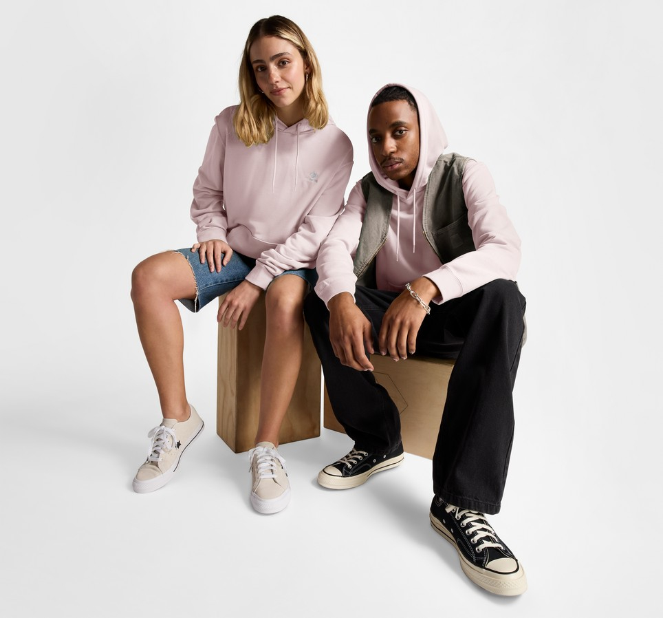 Converse Go-To Embroidered Star Chevron Standard-Fit Pullover Hoodie