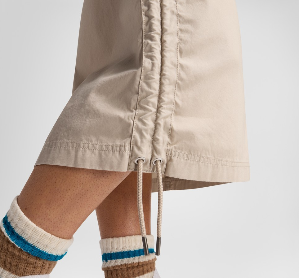 Long Woven Cargo Skirt