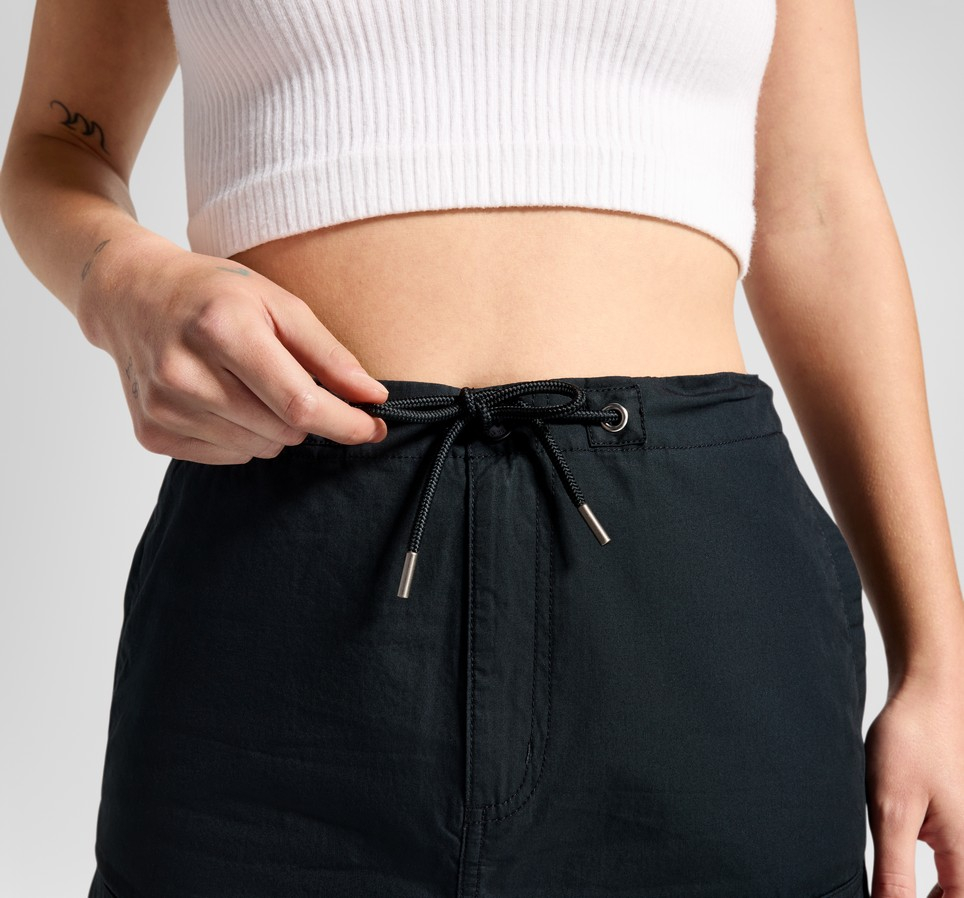 Long Woven Cargo Skirt