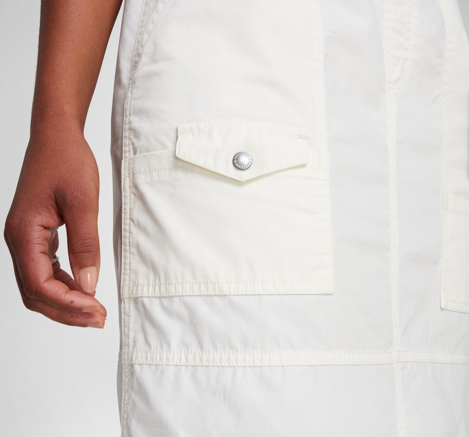 Long Woven Cargo Skirt