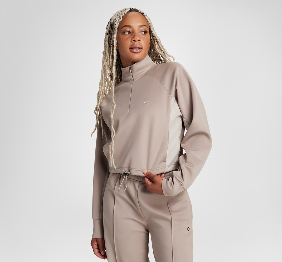 Cropped Fleece Turtleneck