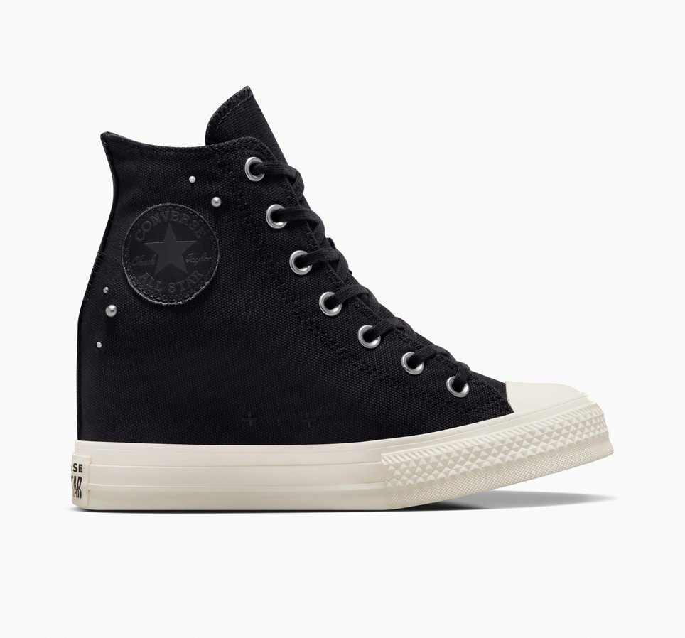 Chuck Taylor All Star Wedge Platform Pearls & Studs