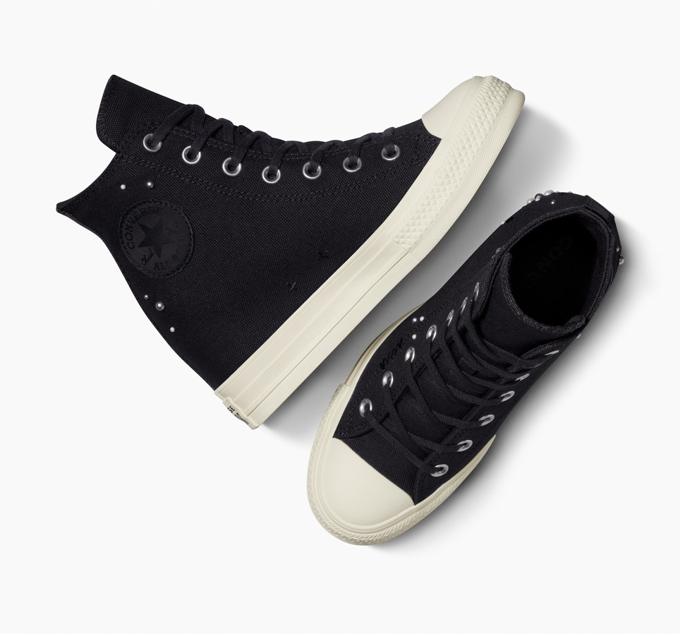 Chuck Taylor All Star Wedge Platform Pearls & Studs