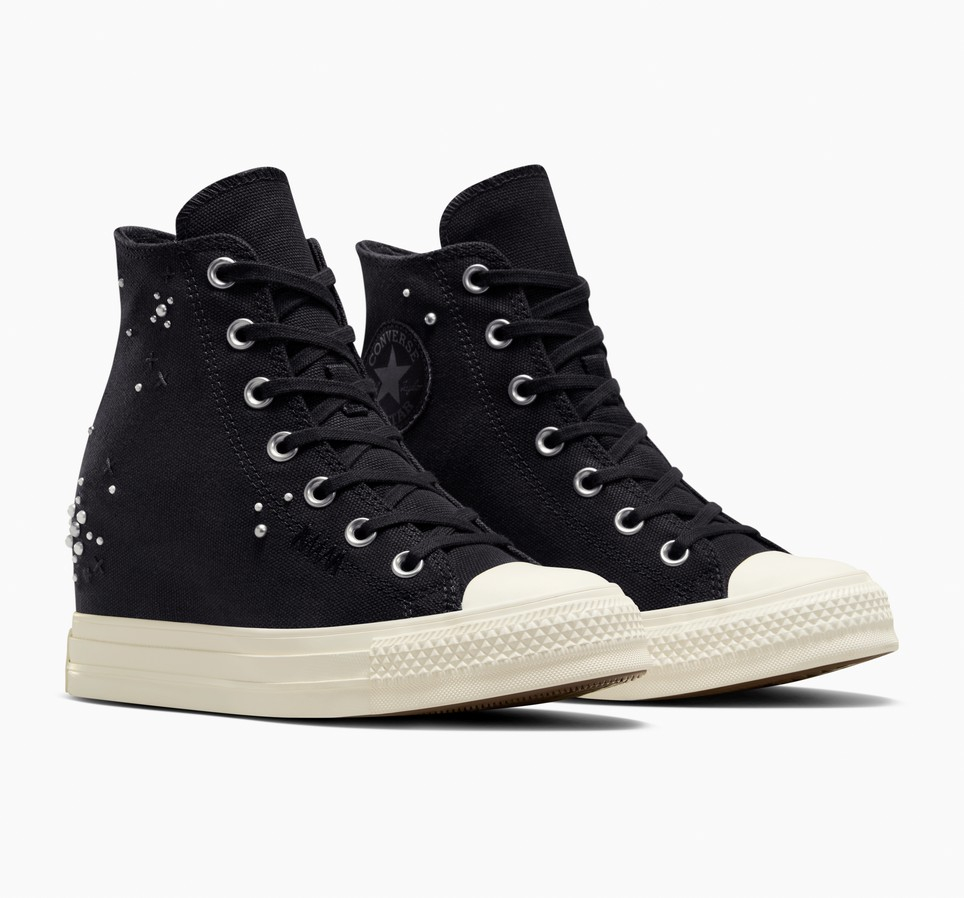 Chuck Taylor All Star Wedge Platform Pearls & Studs