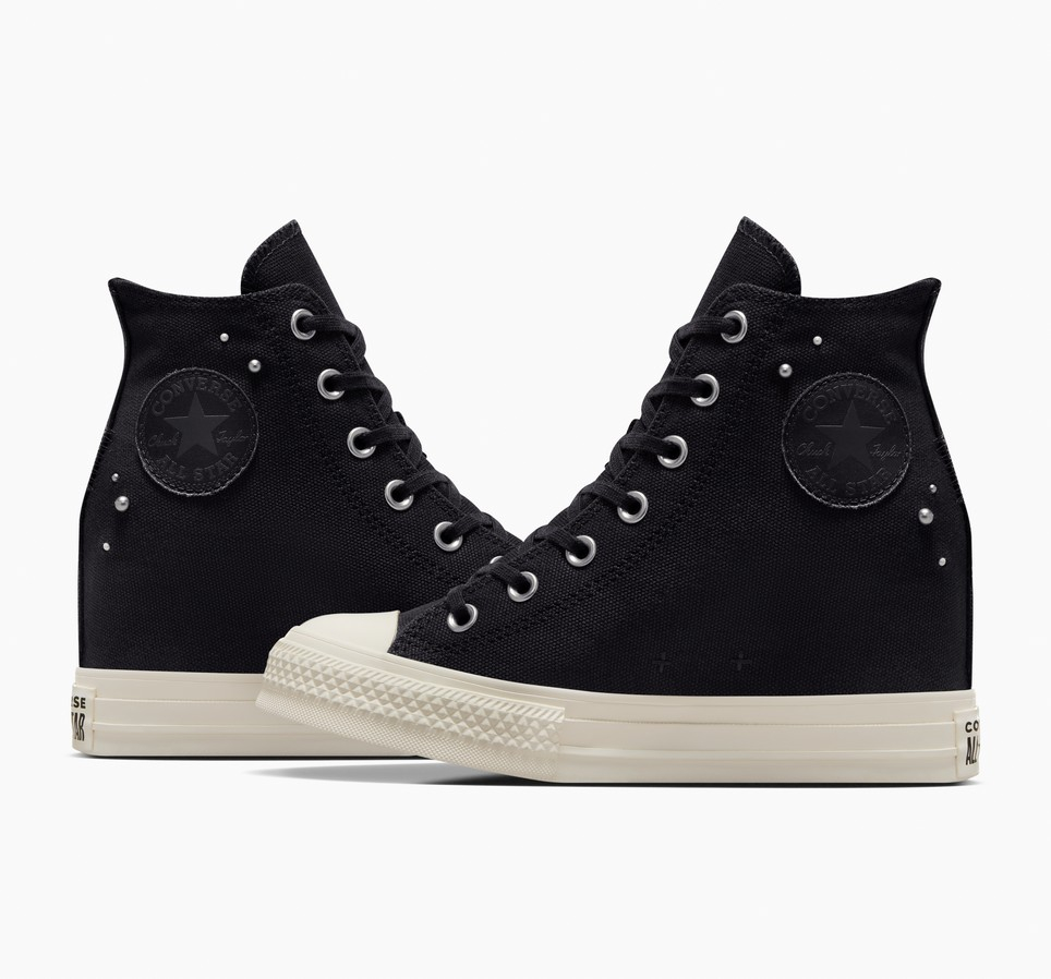 Chuck Taylor All Star Wedge Platform Pearls & Studs