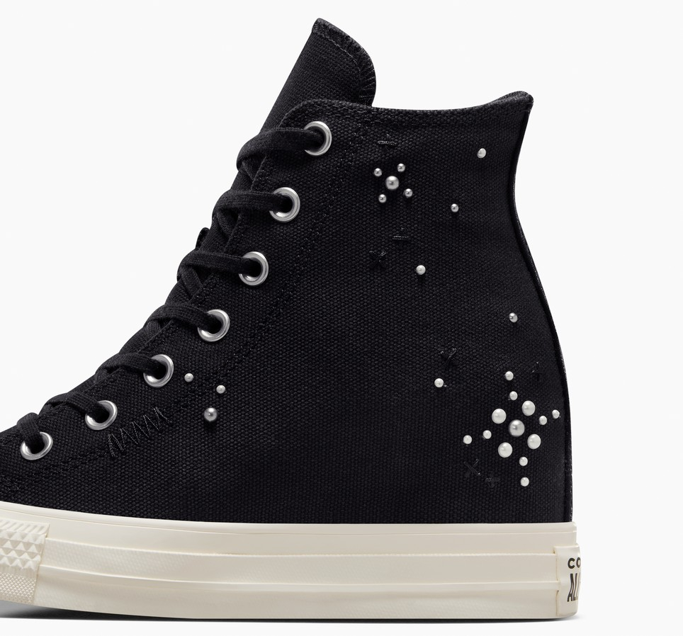Chuck Taylor All Star Wedge Platform Pearls & Studs