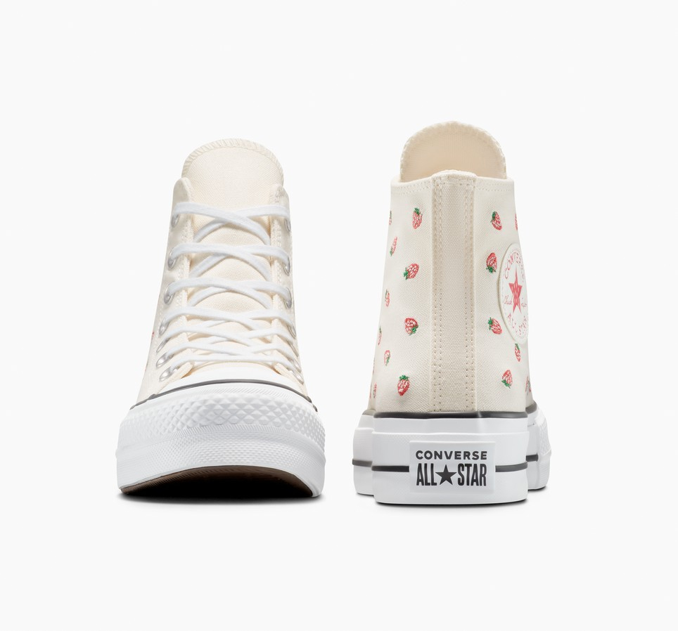 Chuck Taylor All Star Lift Platform Embroidered Strawberries