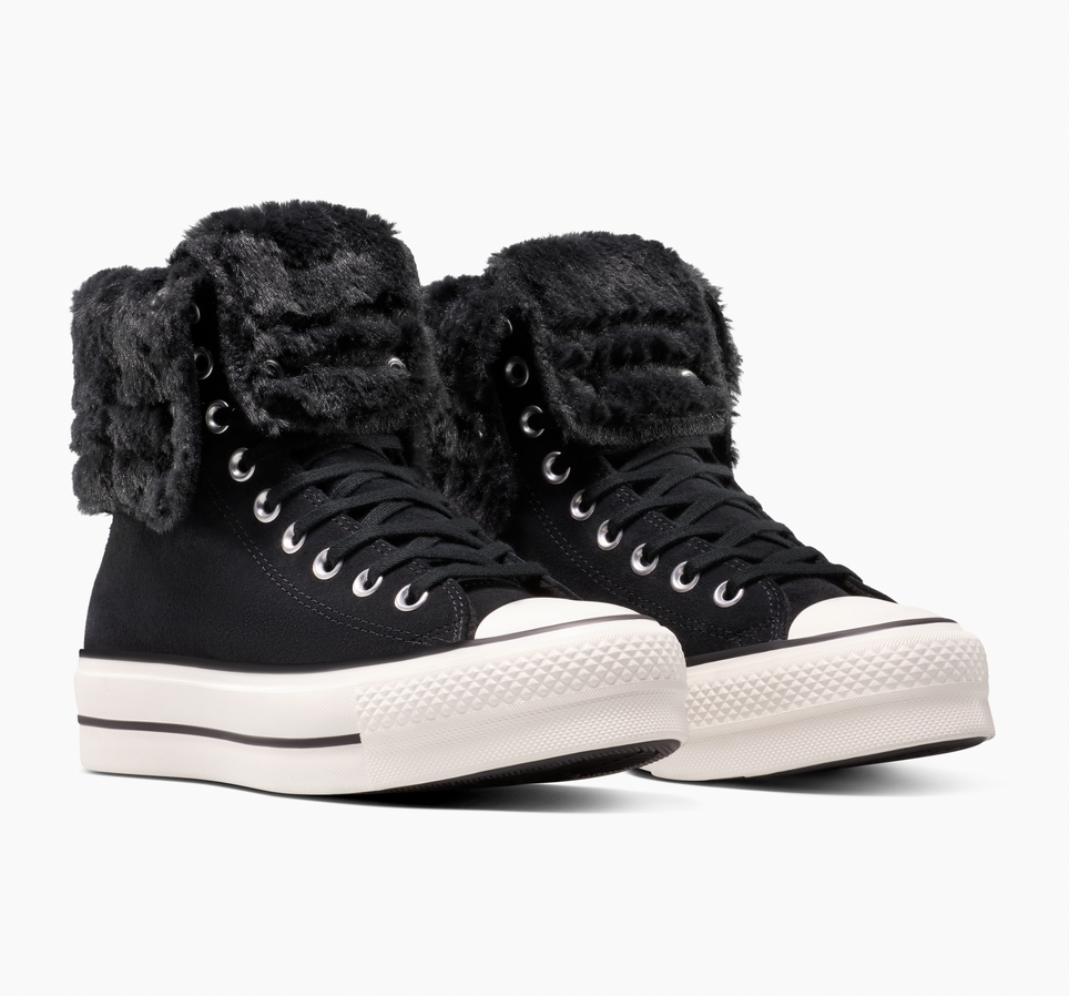 Chuck Taylor All Star Fold-Over Lift Platform XHi Faux Fur