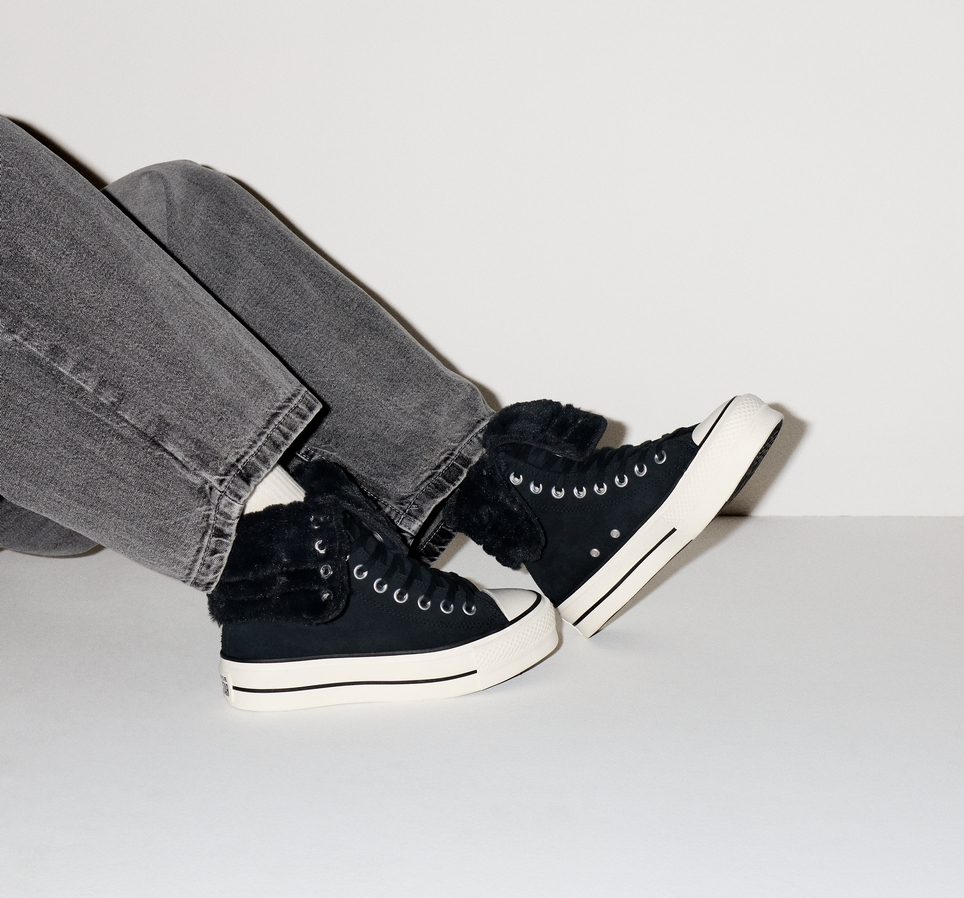 Chuck Taylor All Star Fold-Over Lift Platform XHi Faux Fur