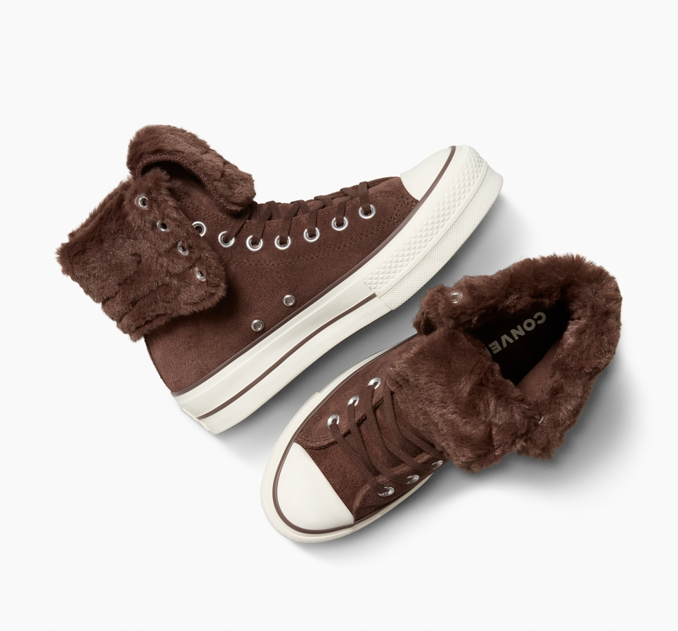 Chuck Taylor All Star Fold-Over Lift Platform XHi Faux Fur