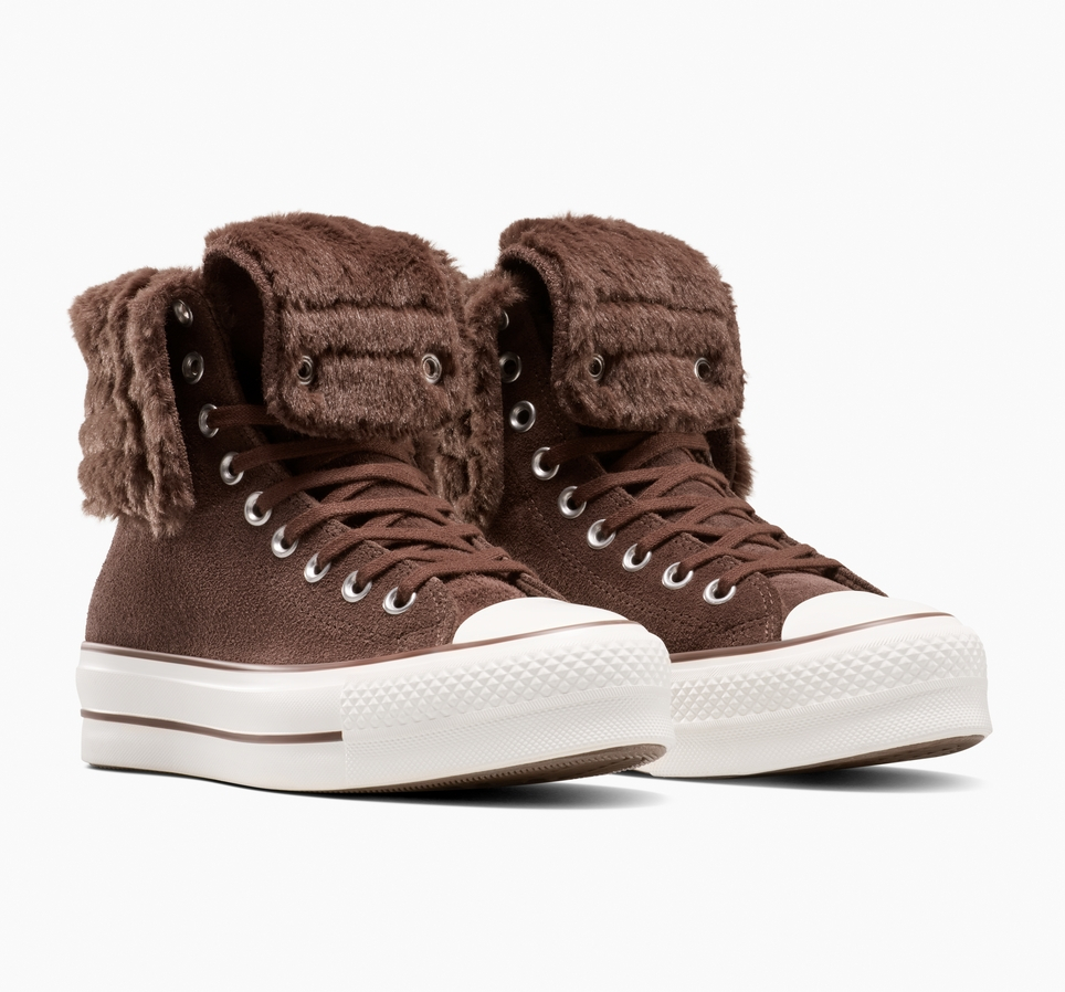 Chuck Taylor All Star Fold-Over Lift Platform XHi Faux Fur