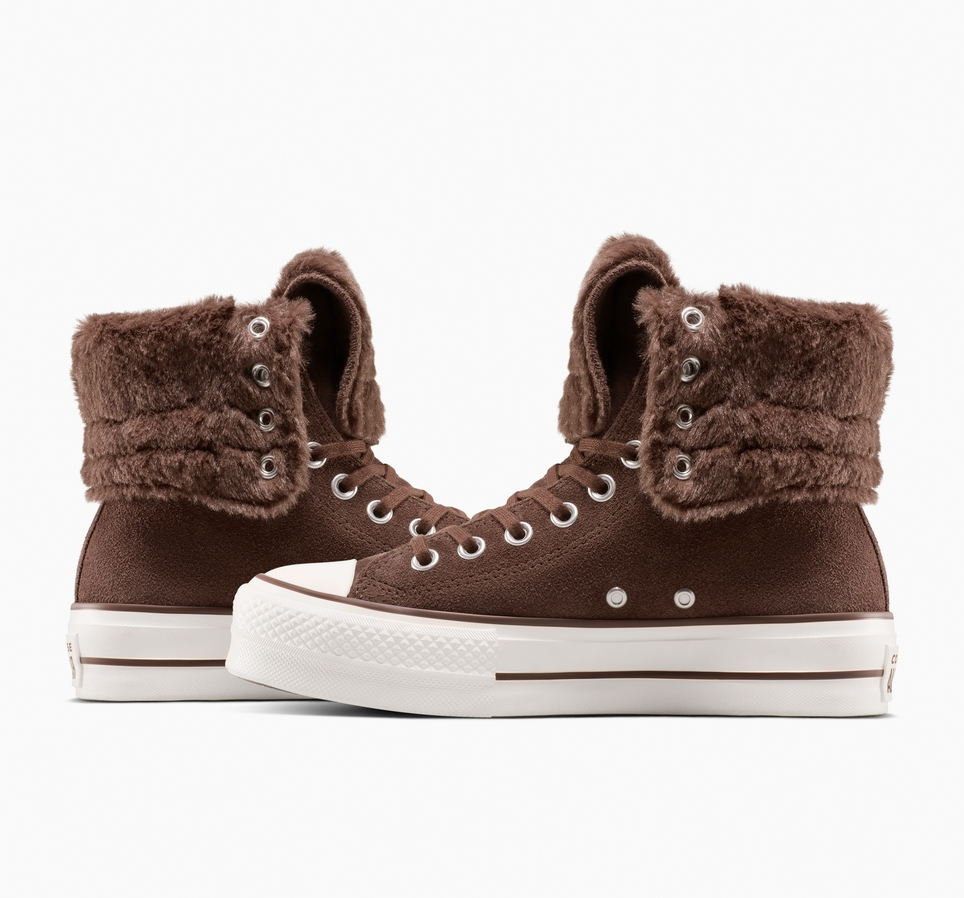 Chuck Taylor All Star Fold-Over Lift Platform XHi Faux Fur