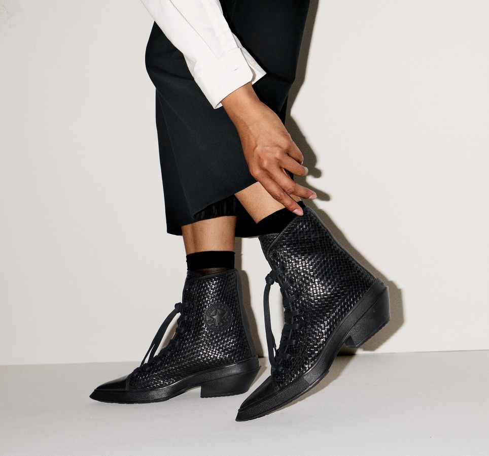 Chuck 70 De Luxe Pointed Platform Woven Leather