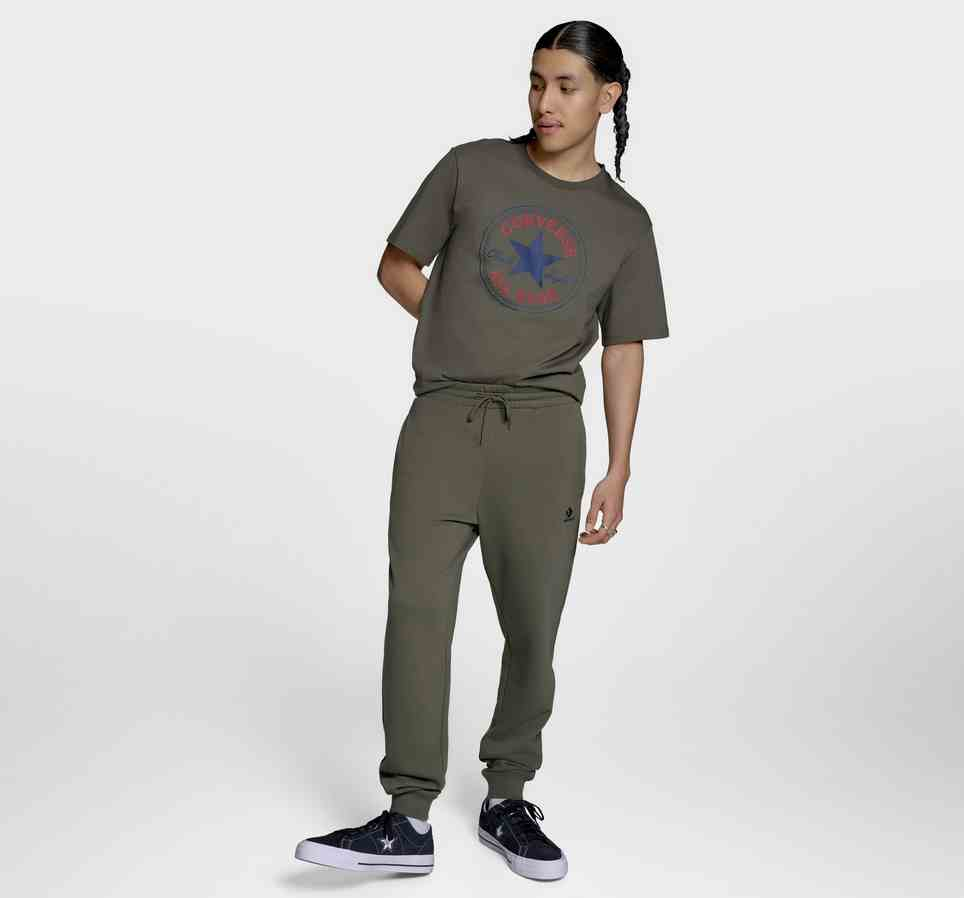 Embroidered Star Chevron Standard-Fit Pants