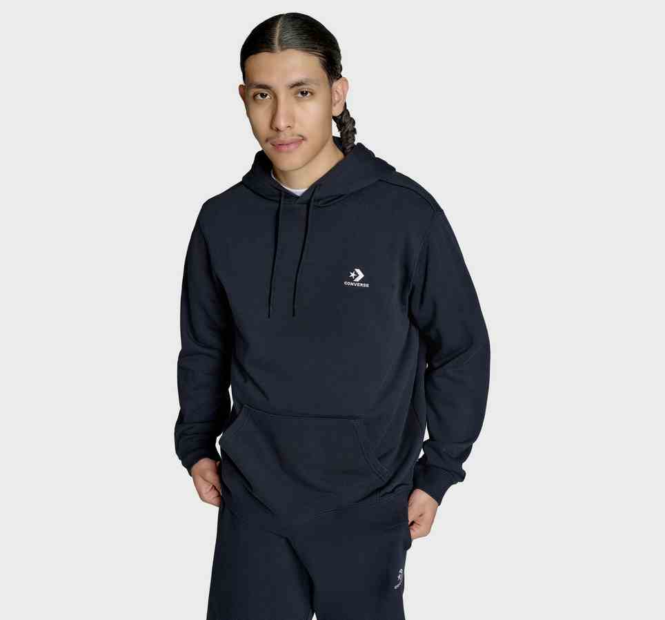 Embroidered Star Chevron Standard-Fit Fleece Hoodie