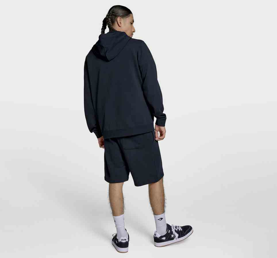 Embroidered Star Chevron Standard-Fit Fleece Hoodie