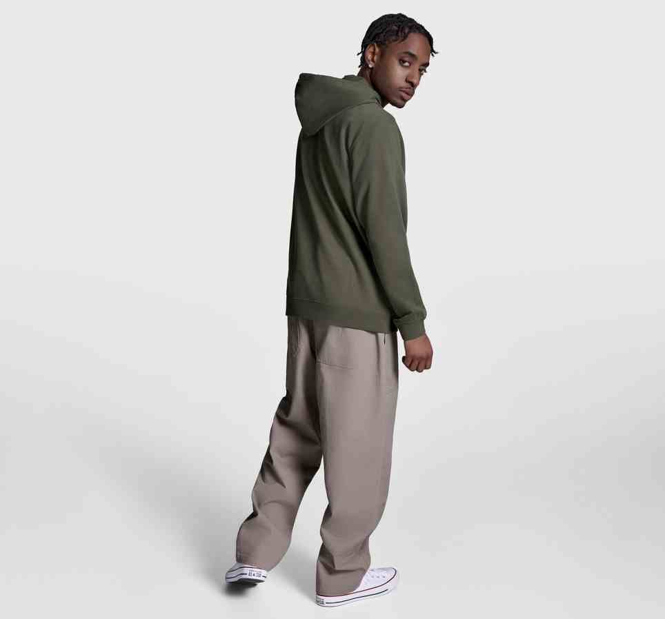 Embroidered Star Chevron Standard-Fit Fleece Hoodie