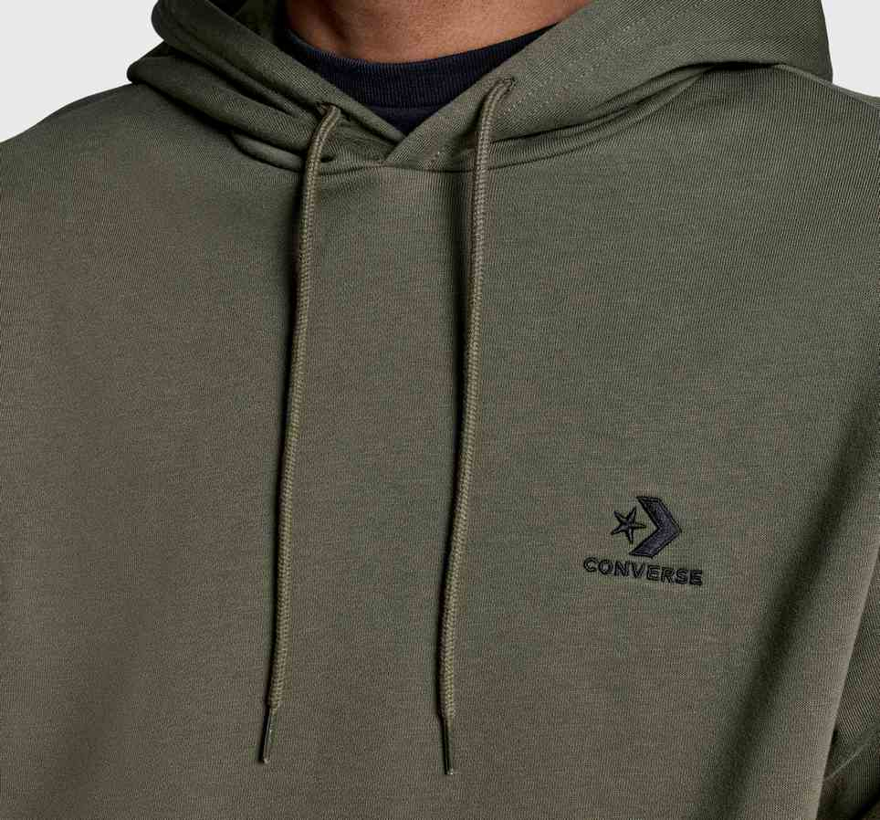 Embroidered Star Chevron Standard-Fit Fleece Hoodie
