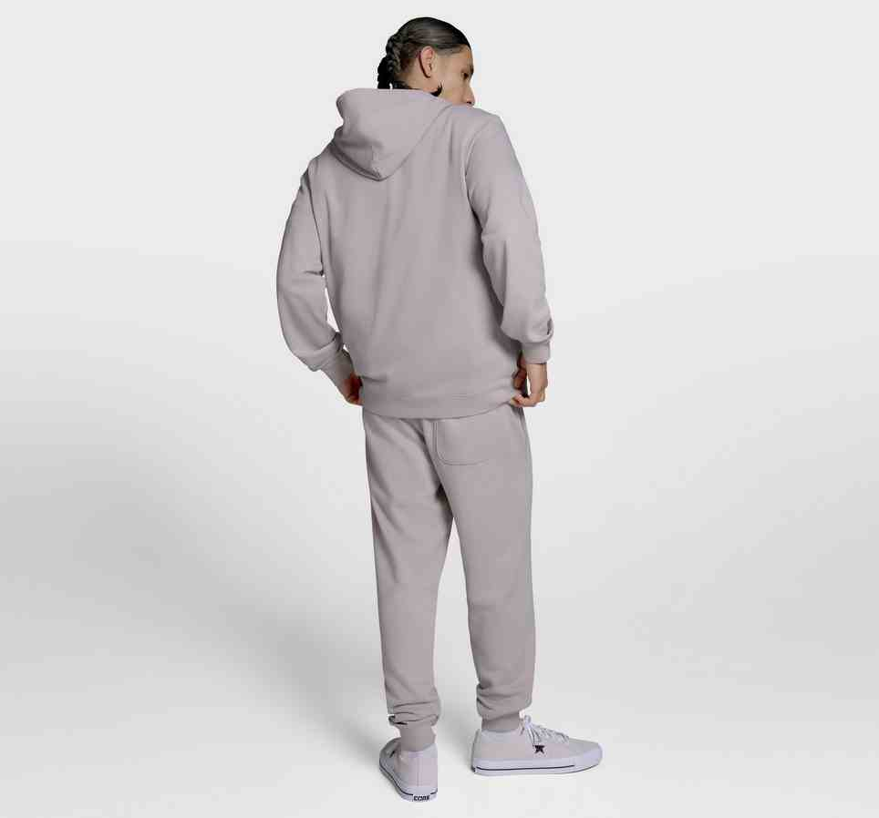 Embroidered Star Chevron Standard-Fit Fleece Hoodie