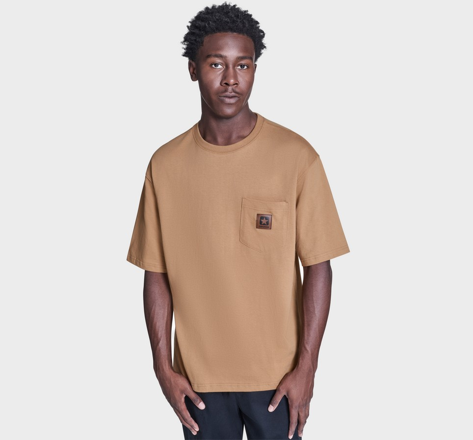Brushed Cotton Box Patch T-Shirt