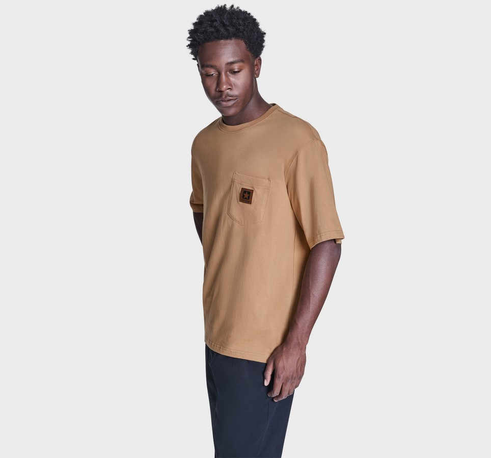 Brushed Cotton Box Patch T-Shirt