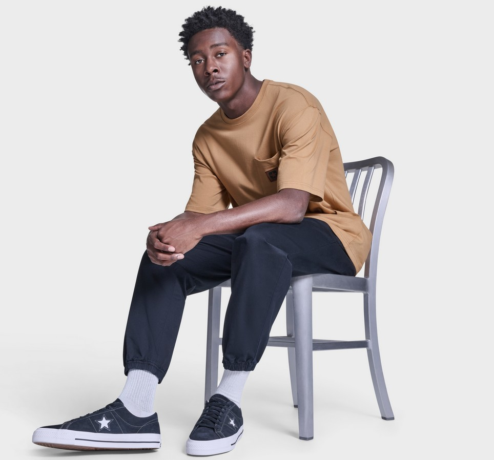 Brushed Cotton Box Patch T-Shirt