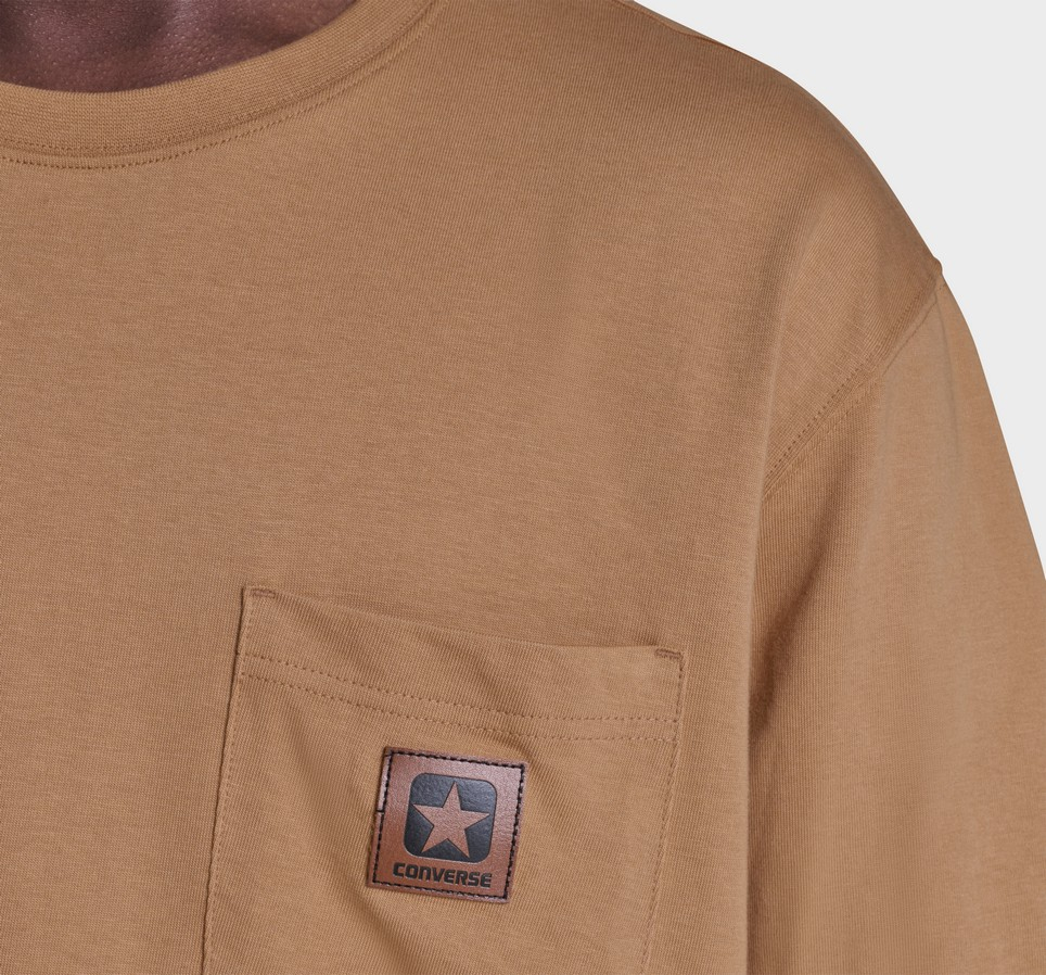 Brushed Cotton Box Patch T-Shirt