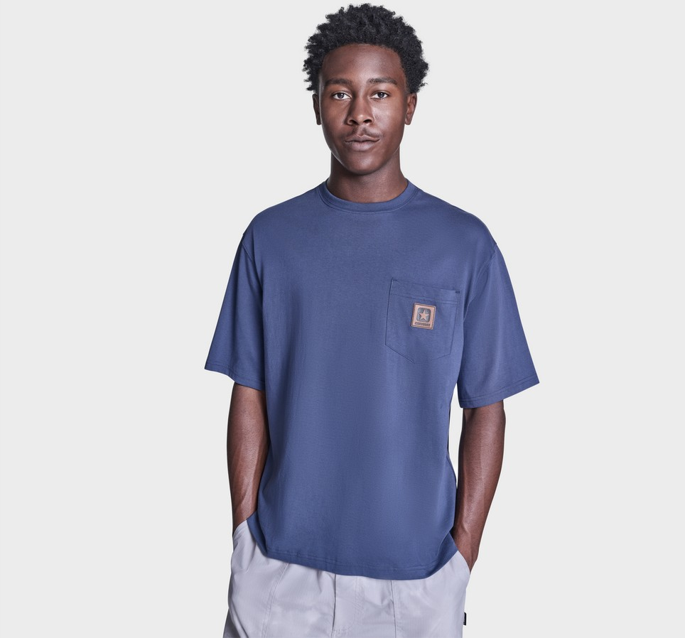 Brushed Cotton Box Patch T-Shirt