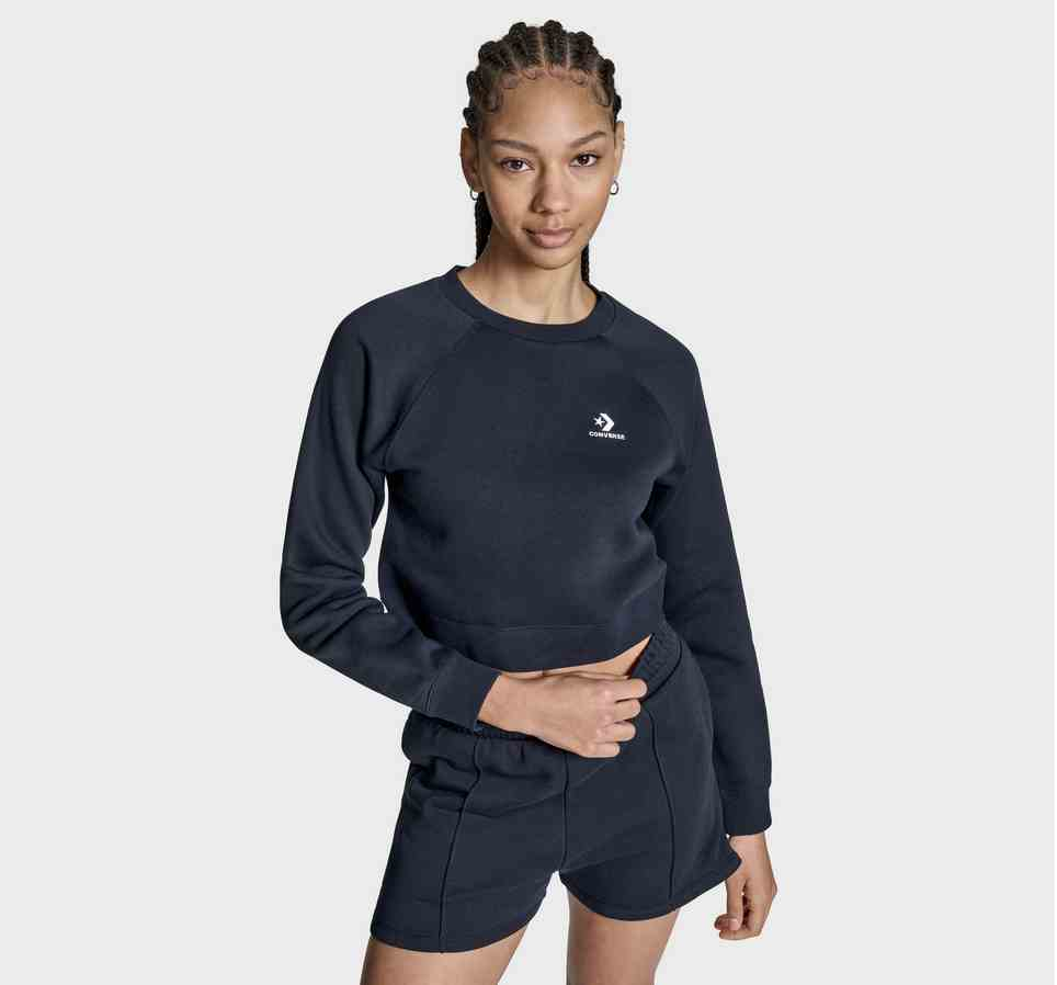 Star Chevron Cropped Crew Neck