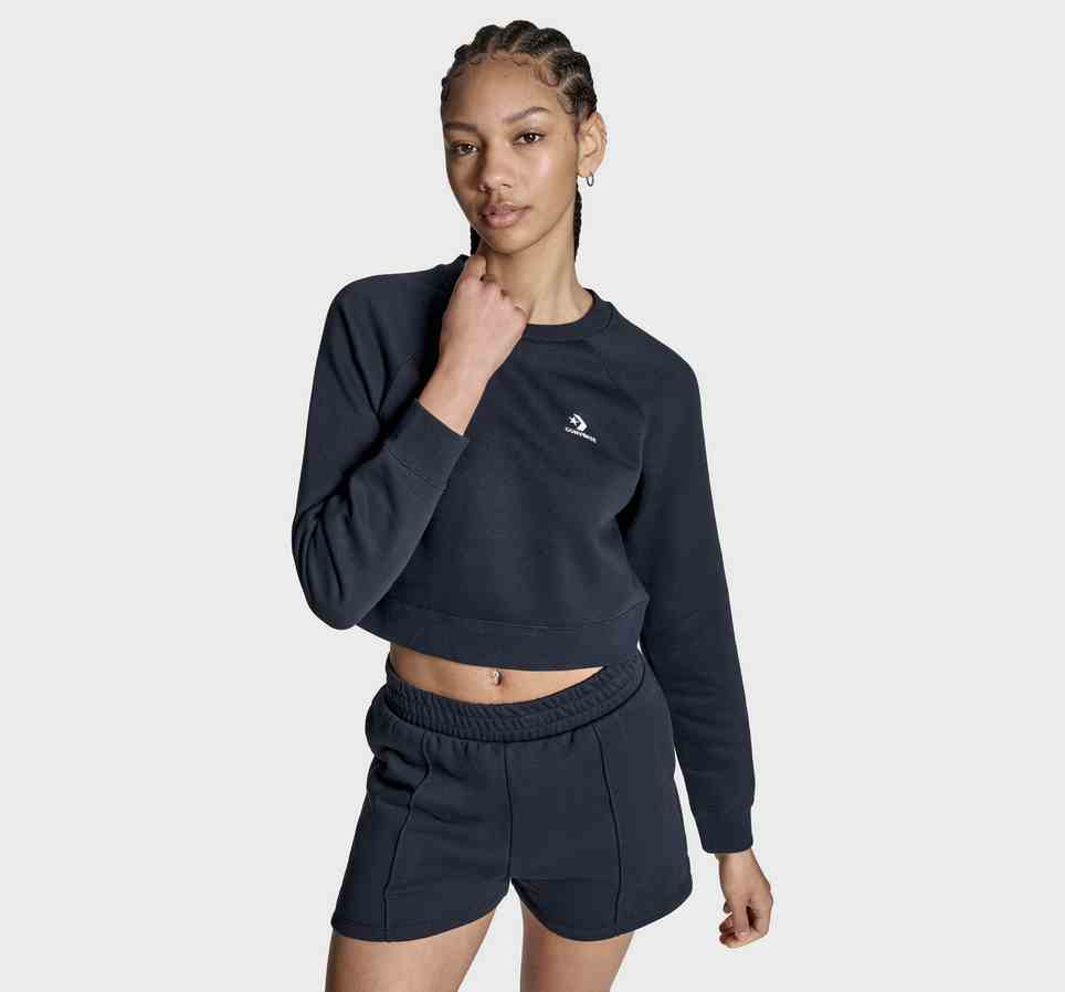 Star Chevron Cropped Crew Neck