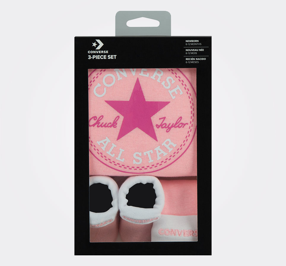 Converse Classic Chuck Patch Bodysuit, Hat, and Booties Set