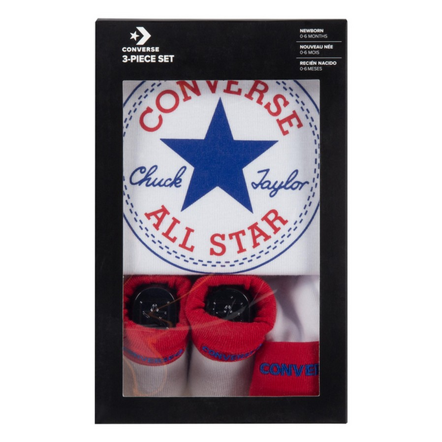 Converse Classic Chuck Patch Bodysuit, Hat, and Booties Set