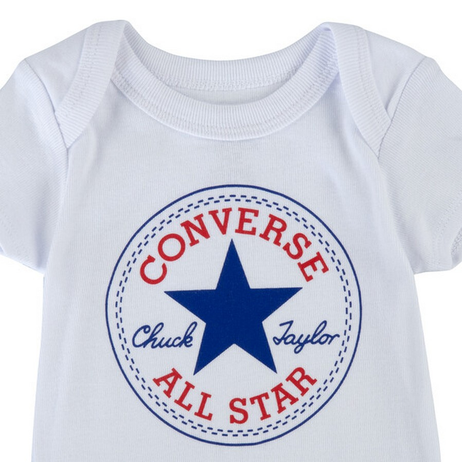 Converse Classic Chuck Patch Bodysuit, Hat, and Booties Set