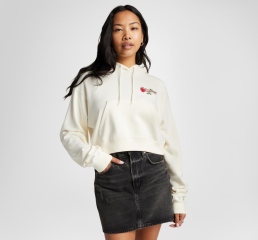 Thorned Rose Cropped Hoodie