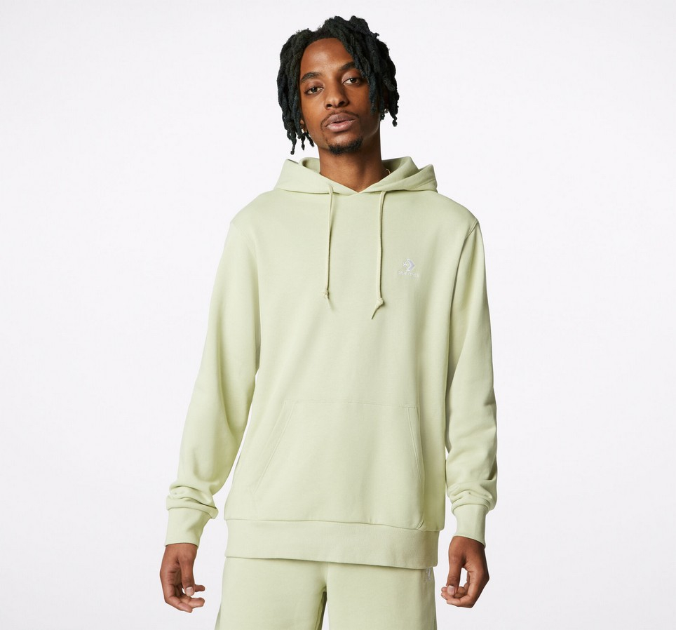 Embroidered Star Chevron Pullover Hoodie