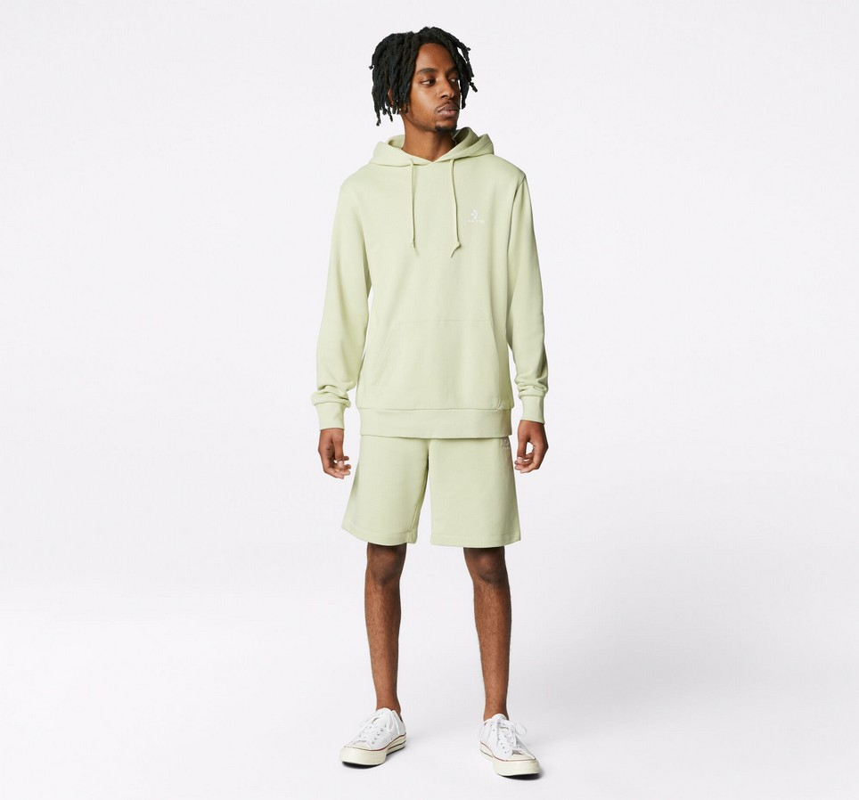 Embroidered Star Chevron Pullover Hoodie