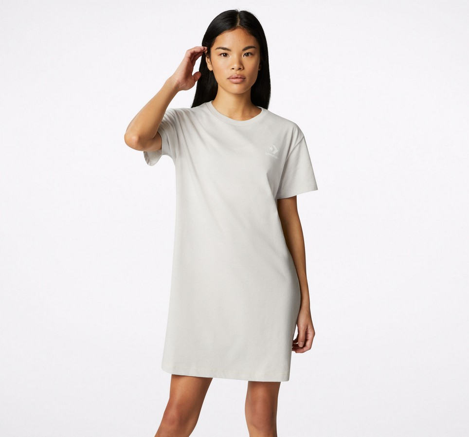 Heathered short sleeve t-shirt dress