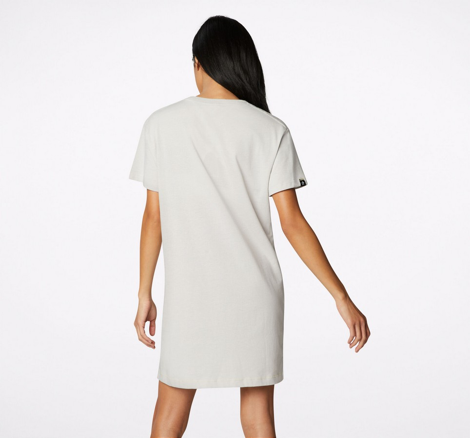 Heathered short sleeve t-shirt dress