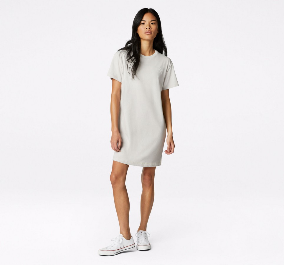 Heathered short sleeve t-shirt dress