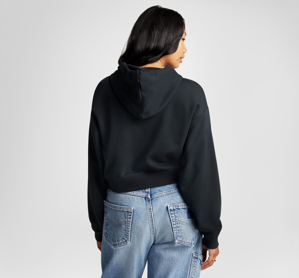 Thorned Rose Cropped Hoodie