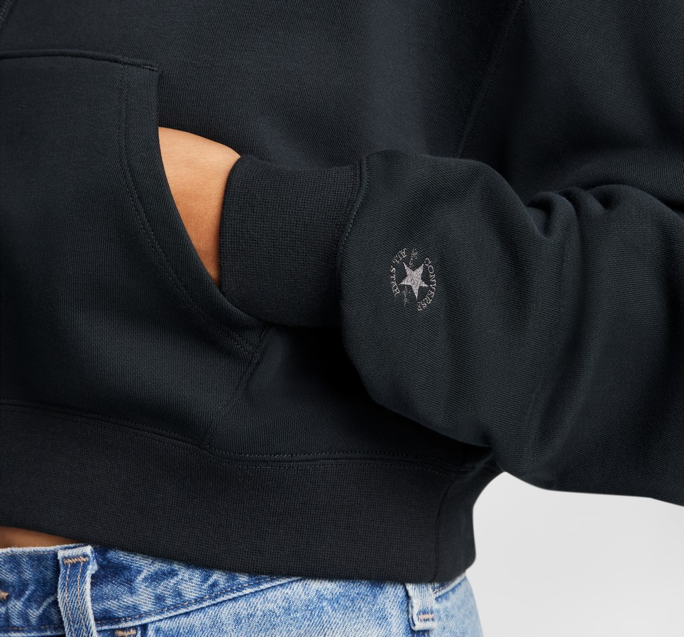 Thorned Rose Cropped Hoodie