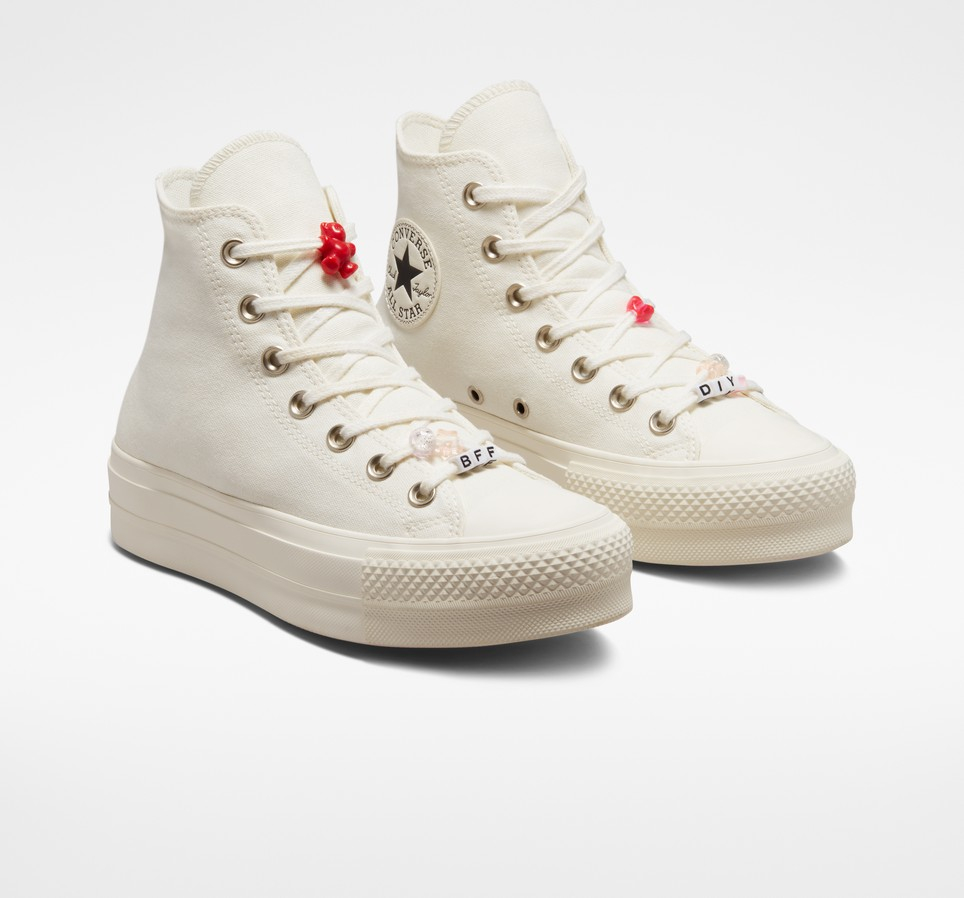 Chuck Taylor All Star Lift Platform DIY Beads