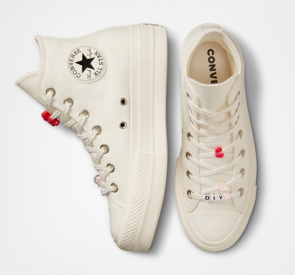 Chuck Taylor All Star Lift Platform DIY Beads