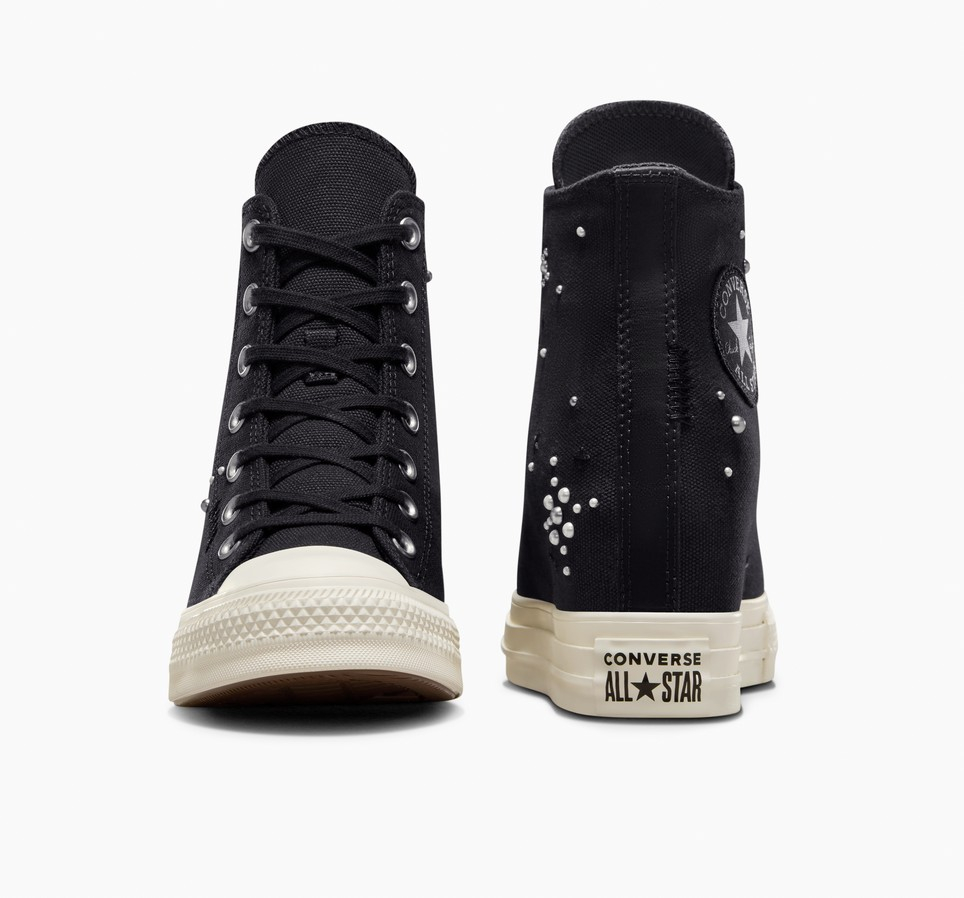 Chuck Taylor All Star Wedge Platform Pearls & Studs