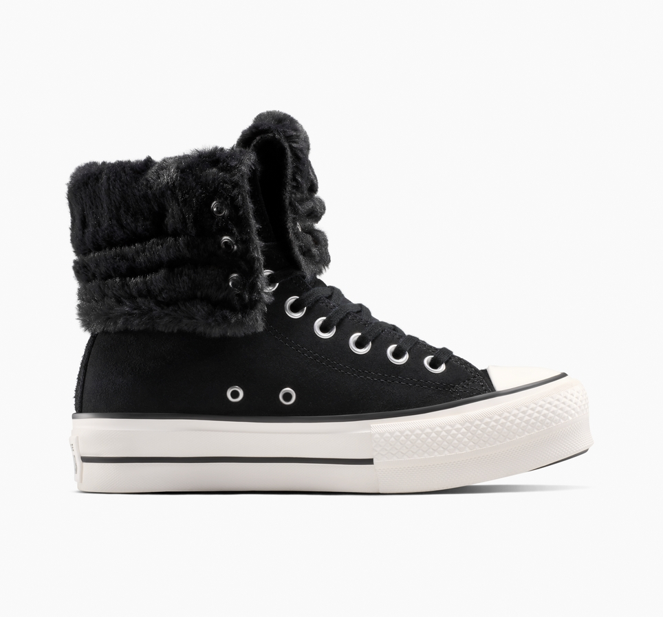 Chuck Taylor All Star Fold-Over Lift Platform XHi Faux Fur