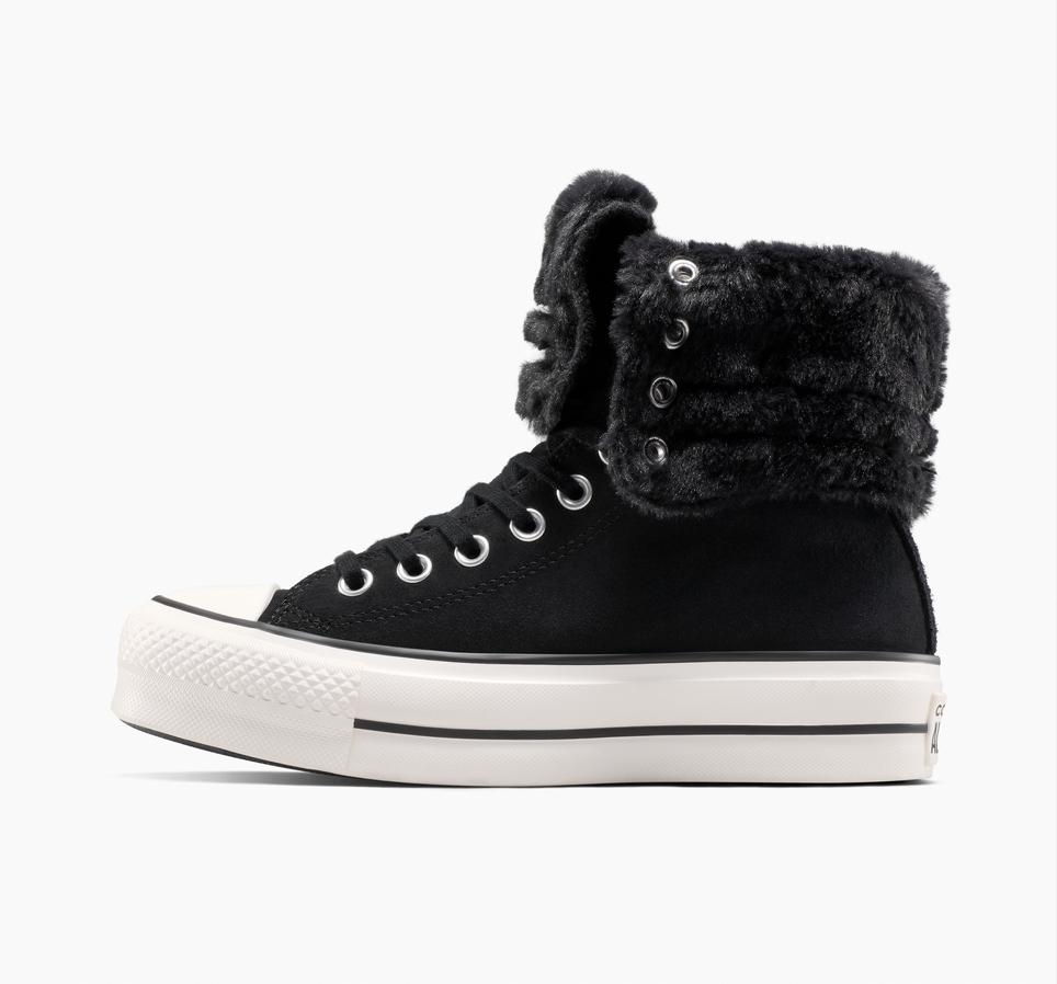Chuck Taylor All Star Fold-Over Lift Platform XHi Faux Fur