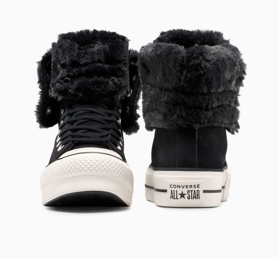 Chuck Taylor All Star Fold-Over Lift Platform XHi Faux Fur