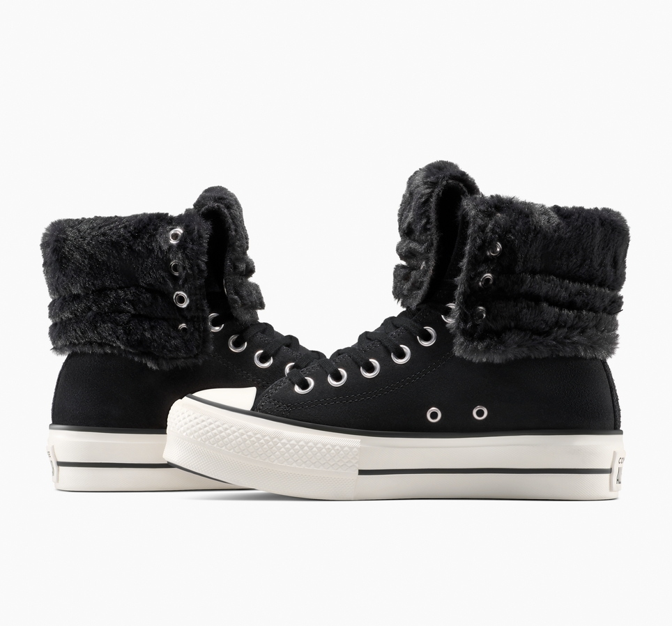 Chuck Taylor All Star Fold-Over Lift Platform XHi Faux Fur